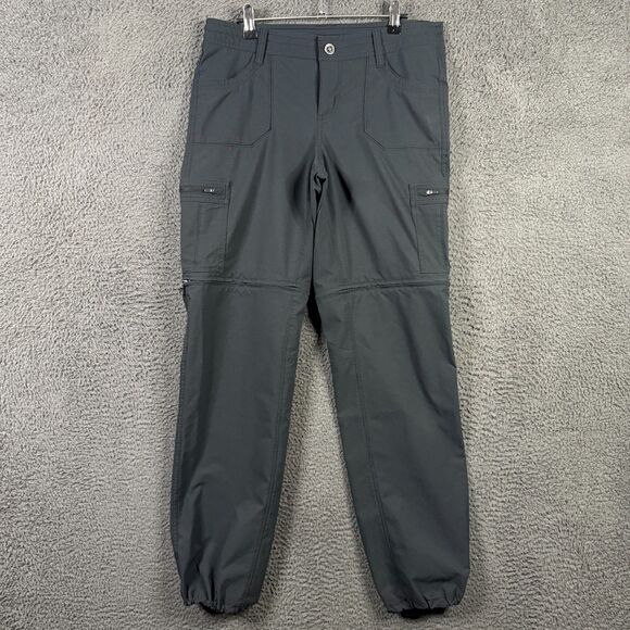 Kuhl Pants Womens 10 Black Horizn Skinny Convertible Cargo Hiking Outdoor Travel - Picture 1 of 16